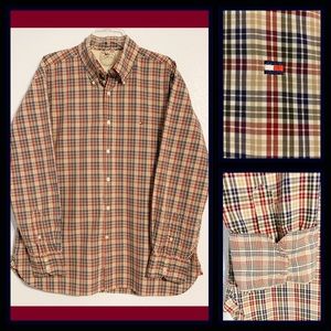 Tommy Hilfiger Plaid Flip Cuff Button Down Shirt